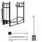 Firewood Rack with 4 Tool Set Kindling Holders for Indoor and Outdoor